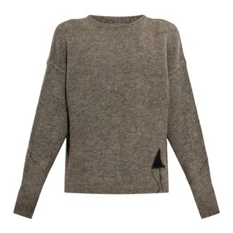 Roa Maglione Girocollo in Maglia Mohair Dropstitch - - Sport - Uomo - Beige - M