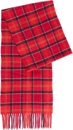 Barbour Sciarpa in lana dagnello tartan - - Accessories - Donna - Rosso - ONE SIZE