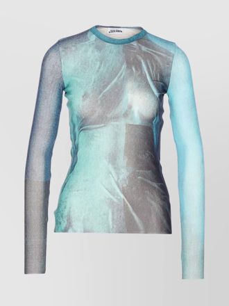 Jean Paul Gaultier water print long-sleeve top