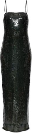Rotate Sequin Off-Shoulder Jurk - Dames - Avondkleed - Groen - M - Leer - Kleedjes