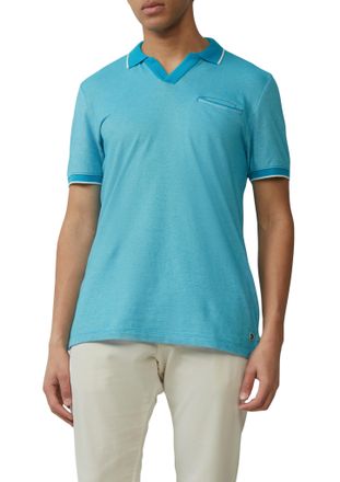 s.Oliver Poloshirt S.OLIVER, Herren, Gr. XXL, blau (petrol), Piqu&eacute;, Obermaterial: 100% Baumwolle, meliert, regular fit taillenbedeckt, kontrastfarben, Shirts P
