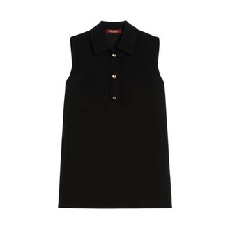 Max Mara Tops, Dames, Zwart, XS, Golf Top zonder Mouwen