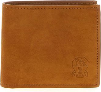 Brunello Cucinelli Nubuck Portemonnee - Heren - Portefeuilles - Bruin - ONE Size - Leer - Accessoires