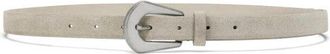 Brunello Cucinelli WOMENS LIGHT GREY SUEDE BELT