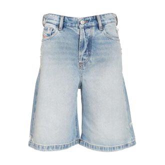 Diesel Dames, Korte broeken, Blauw, Maat: W25 Katoen