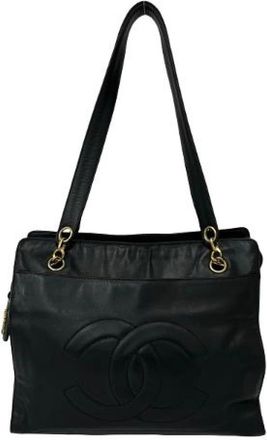 Chanel Pre-owned Lamslederen Schoudertas - Dames - Vintage Schoudertas - Zwart - ONE Size - Leer - Vintage