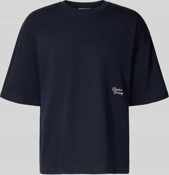 Review T-Shirt mit Stitching und Rundhalsausschnitt in Marine, Gr&ouml;&szlig;e XXL