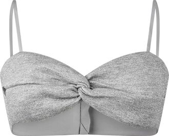 Off-white Off White Glitterende cropped tube top voor dames (Zilver)