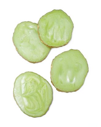 Tiramisu Set of 4 Green Resin Coasters