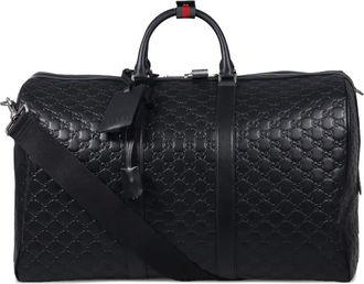 Gucci Medium reistas met logo-reli&euml;f - Zwart