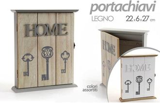 Trade Shop Trade Shop - Armadietto Portachiavi Parete Appendino Home 22x6x27cm Shabby Chic Col Ass 765896