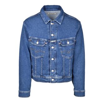 Replay Denim jas met knoopsluiting - Heren - Spijkerjassen - Blauw - XL - Denim - Jassen
