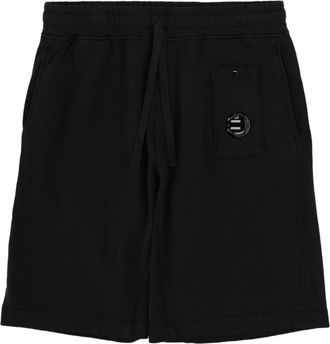 C.P. Company Neutrals Elastic Waistband Emblem Cotton Shorts
