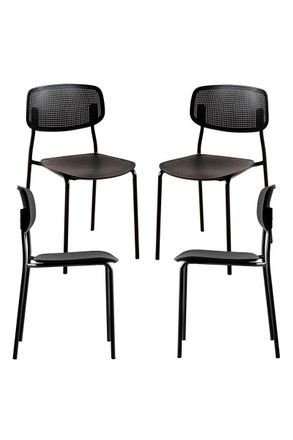 Regalos Miguel Packs Sillas Comedor - Pack 4 Sillas Piki - Negro