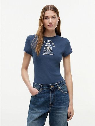 Tommy Hilfiger Camiseta de corte slim con escudo