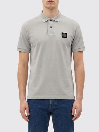 Stone Island Polo in cotone Piquet Stone Island con logo