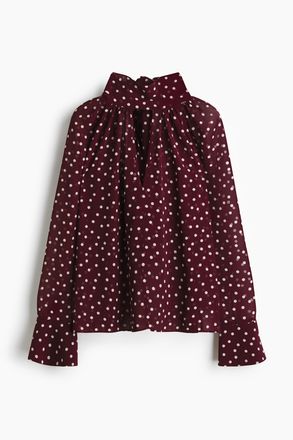H&M Bluse mit Schalkragen - Red