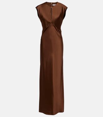 Veronica Beard Nelzy silk-blend satin maxi dress