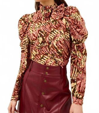 Marie Oliver Lynx Gabriella Blouse In Red