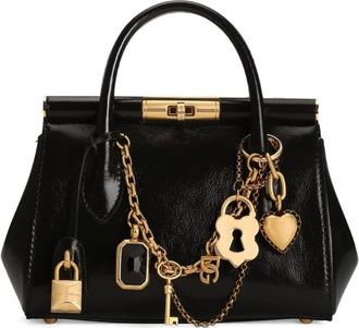Dolce & Gabbana Mini-shopper met bedel - Zwart