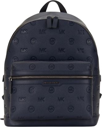 Michael Kors Cooper Rugzak van Gekorreld Leer - Heren - Rugzakken - Blauw - ONE Size - Leer - Tassen