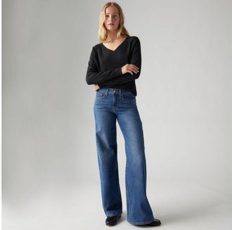 Levi's 318 Shaping Wide Leg Jeans - Womens - 25X30 - Blue