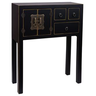 Wanderlust Deco Recibidor de madera de 3 cajones y 2 puertas 63x26x82