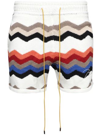 Rhude Shorts Cyril con intarsi - Bianco