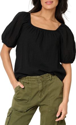 Gibsonlook Convertible Neck Gauze Top in Black at Nordstrom, Size Xx-Small
