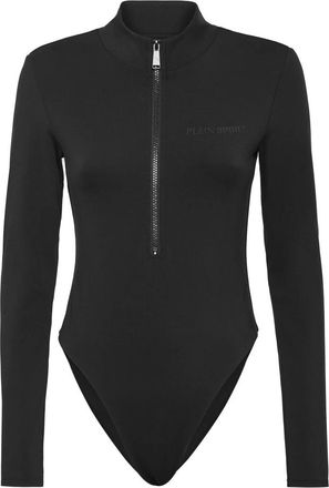 Plein Sport Sport Body Suit LS - Dames - Sportshirts - Zwart - 2XL - Polyester - Fitness