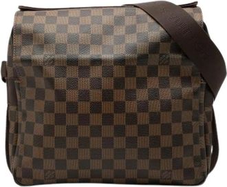 Louis Vuitton Pre-owned Naviglio Cross Body Bag - Dames - Vintage Schoudertas - Bruin - ONE Size - Leer - Vintage
