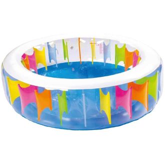 Trade Shop Trade Shop - Piscina Rotonda Gigante Motivo Arcobaleno Multicolore 190 X 50 Cm Gonfiabile 016091