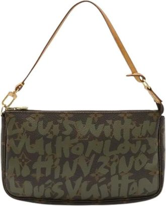 Louis Vuitton Pre-owned Shoulder Bags, male, Green, Size: ONE SIZE Pre-owned Monogram Graffiti Pouch