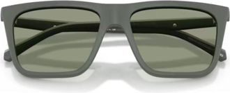 Emporio Armani 0ea4258 Rectangular Matte Green Eyeglasses with Subtle Logo Detail