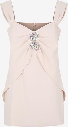 Costarellos Top mit V-Ausschnitt aus Cr&ecirc;pe Naida