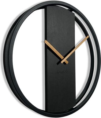 OEM Reloj Redondo Negro Estilo Loft Ovalado De Metal De 50 Cm