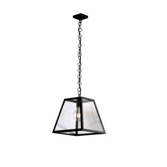 Netlighting Lexington Lantern Ceiling Pendant Black Transparent E27