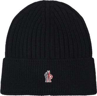 Moncler Ribgebreide muts - Heren - Hoeden - Zwart - ONE Size - Accessoires