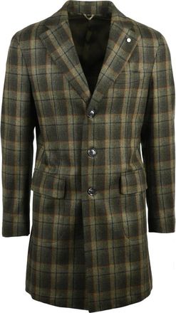 Luigi Bianchi Mantova Cappotto - Heren - Mantel - Groen - L - Wol - Jassen