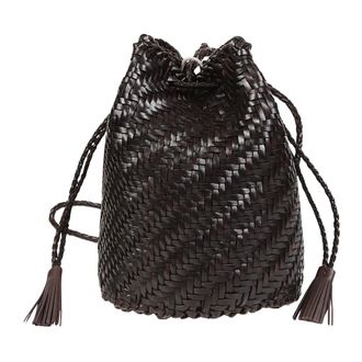 Dragon Diffusion Bolso Cubo con Cierre de Cord&oacute;n Tejido - Bags - Mujer - Marr&oacute;n - ONE SIZE