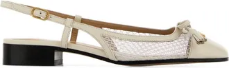 Valentino Garavani White Slingback Ballet Flats