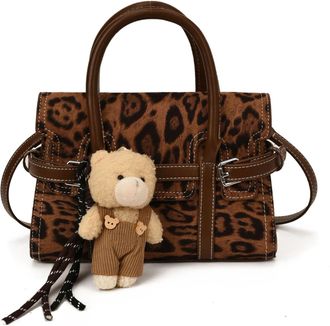 Generic Womens Stylish Handbag, Commuting Crossbody Bag with Cute Pendant, Soft PU Shoulder Bag with Magnetic Closure, Applies to Work and Everyday Outings (2