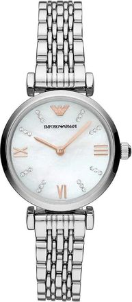 Emporio Armani Gianni T-Bar Horloge - Dames - Horloges - Grijs - ONE Size - Accessoires