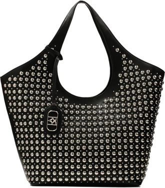 Kazar Elegante schoudertas met zilveren strass - Dames - Shoppers - Veelkleurig - ONE Size - Leer - Tassen