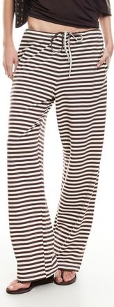 Lioness Bloom Stripe Pants in Dark Chocolate at Nordstrom, Size Small