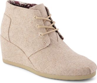 Toms Desert Lace-Up Wedge Bootie in Natural at Nordstrom, Size 7.5