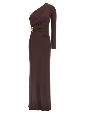 Elisabetta Franchi Brown Viscose Long Womens Dress