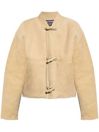 Jacquemus Telo cropped jacket - women - Sheep Skin/Shearling/Sheep Skin/Shearling - 32 - Neutrals