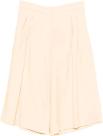 Twinset Cropped Wide-Leg Shorts - Dames - Korte Broeken - Roze - S - Korte Broeken