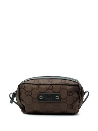 Gucci 2000-2015 GG Nylon pouch - Brown